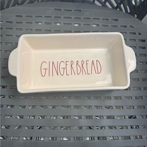 Rae Dunn Artisan Collection Gingerbread Loaf Bread Pan Christmas Baking NWT Red